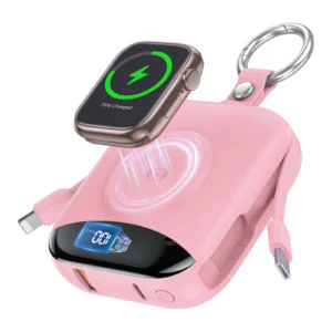 10000mAh 22.5W Fast Charging Power Bank with Built-in Cables