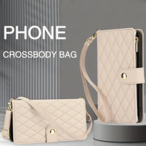 Leather Wallet Flip Case For iPhone Zipper Card Slot Phone Cover