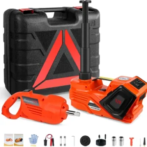 5 Ton Hydraulic Car Jack Kit with Impact Wrench and Tire Inflator